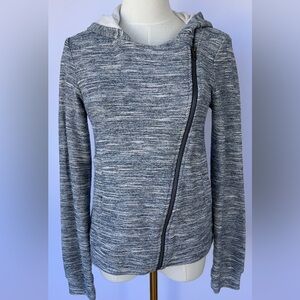 Saturday Sunday by Anthropologie‎ Women’s Asymmetrical Zip Hooded Jacket Size XS